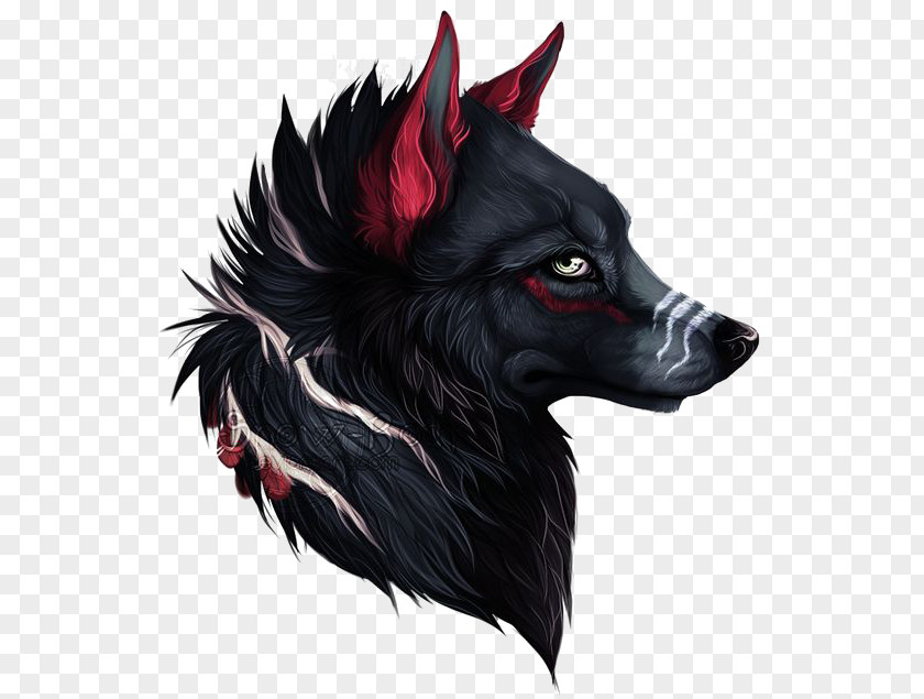 Black Wolf Avatar PNG wolf avatar clipart PNG