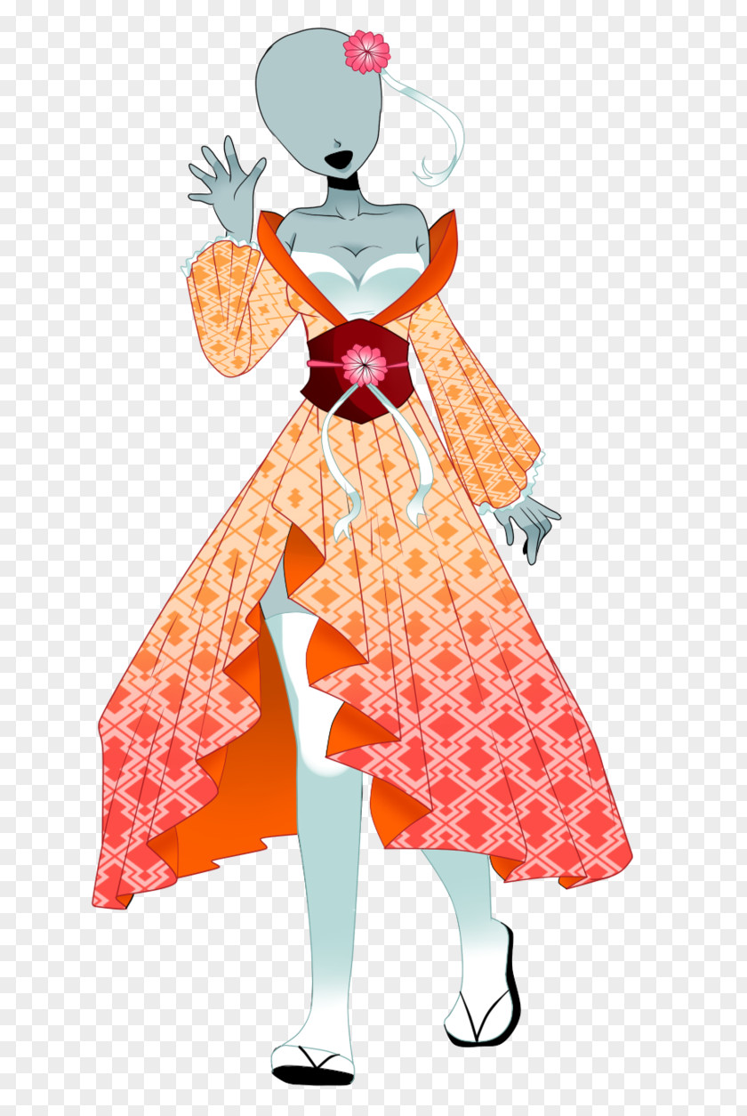 Kimono Design Gown Costume Clip Art PNG