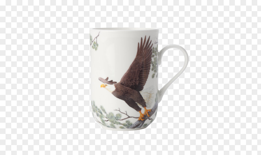 Mug Bird Bone China Bald Eagle Porcelain PNG