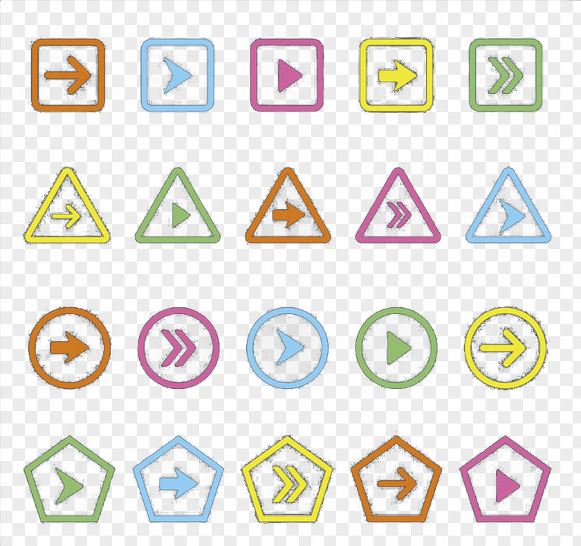 Various Buttons Icon Vector Material Button Arrow PNG