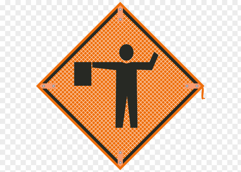 Ahead Flag Traffic Sign Construction Warning Roadworks PNG