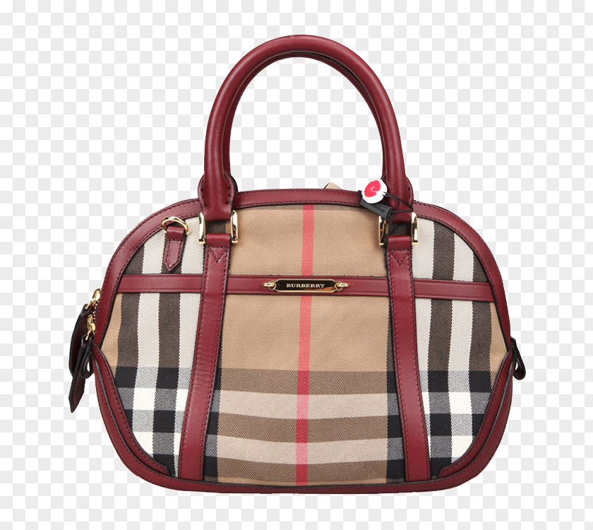 Mascot BURBERRY Bag Tote Burberry Handbag Leather Tasche PNG