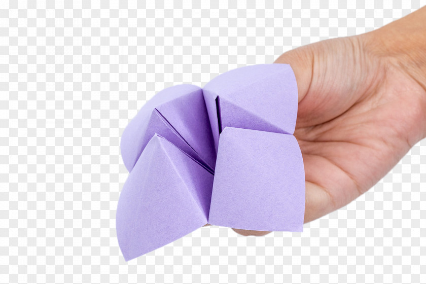 Purple Truck Hands Folded Childhood Origami Paper Crane Fortune Teller PNG