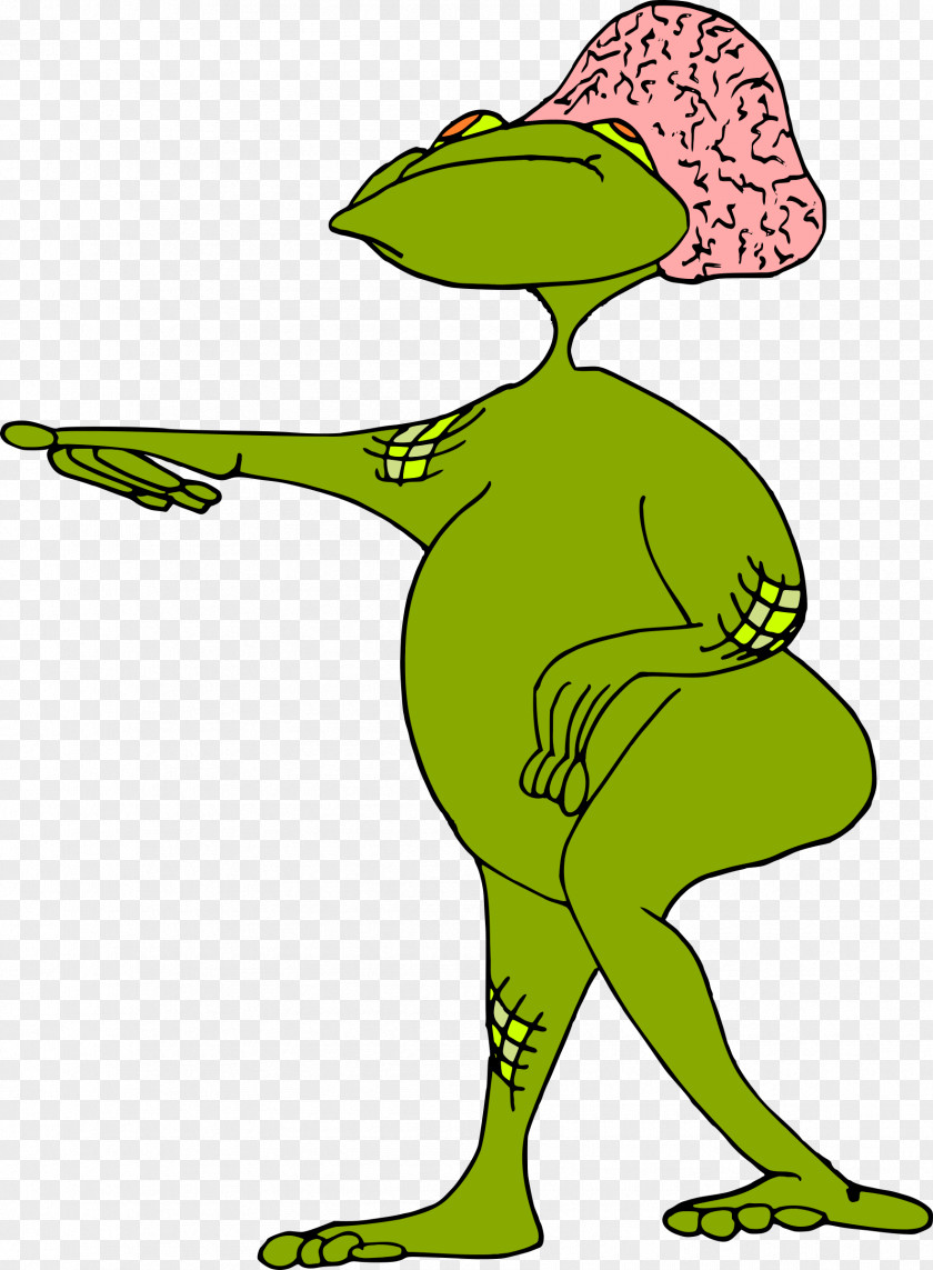 Alien Frog Cartoon Clip Art PNG