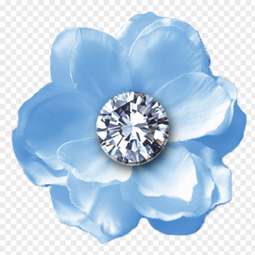 Blue Flower Diamond Paper Scrapbooking PNG