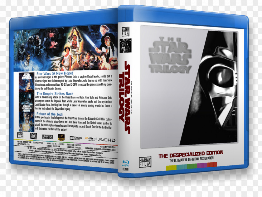 CoversStar Wars Despecialized Blu Ray Blu-ray Disc Harmy's Edition Product Bukalapak Star PNG