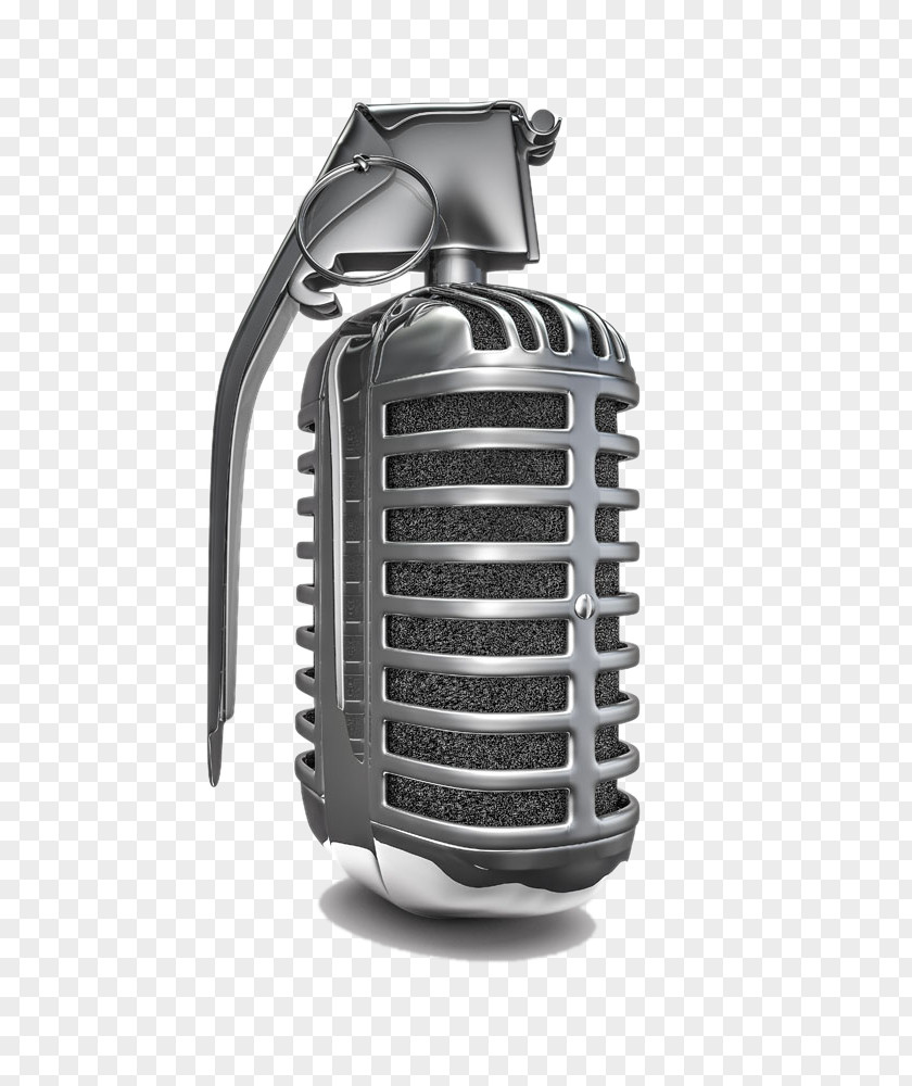 HD Microphone Grenade Stock Illustration PNG