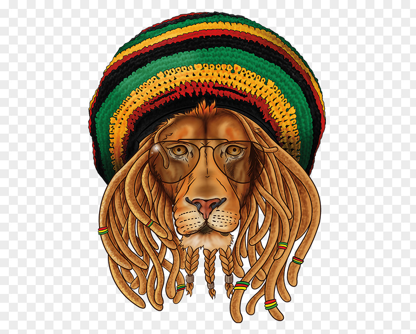 Lion Of Judah T-shirt Rastafari Hat PNG