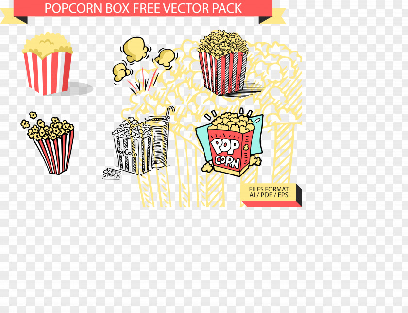 Painted Popcorn Euclidean Vector Download PNG