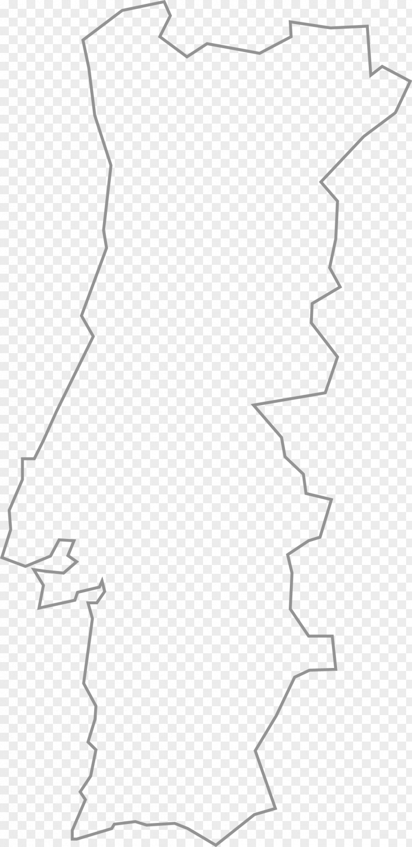 Portugal Map Clothing Line Art White Angle Clip PNG