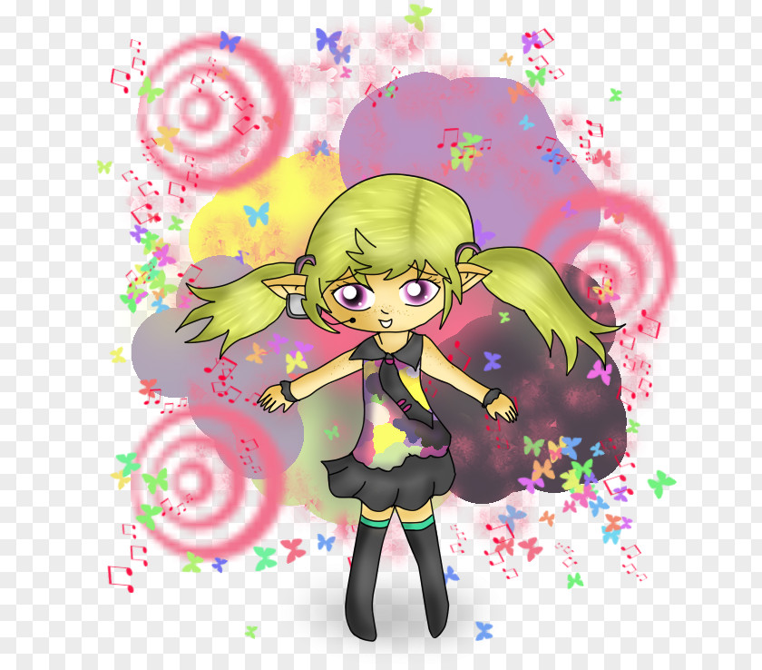Hatsune Miku Tell Your World Fairy Cartoon Flower Desktop Wallpaper PNG