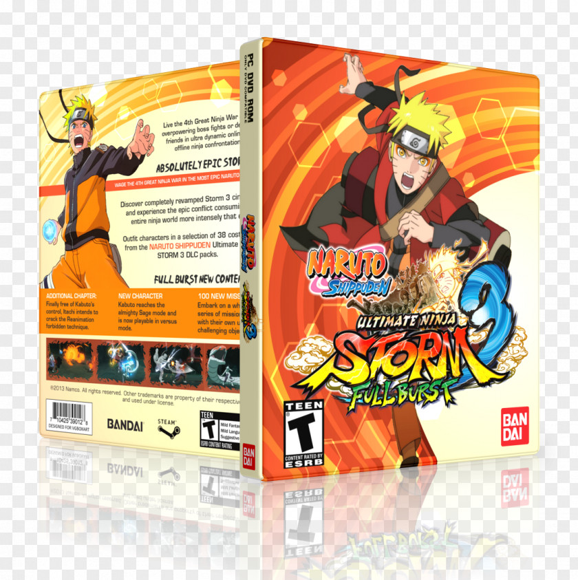 Naruto Shippuden: Ultimate Ninja Storm 3 Full Burst Revolution Bandai Namco Entertainment Video Game PNG