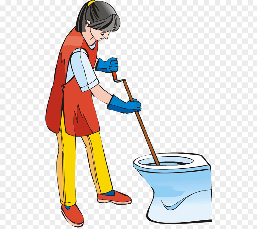 Toilet Bathroom Janitor Cleaning Clip Art PNG