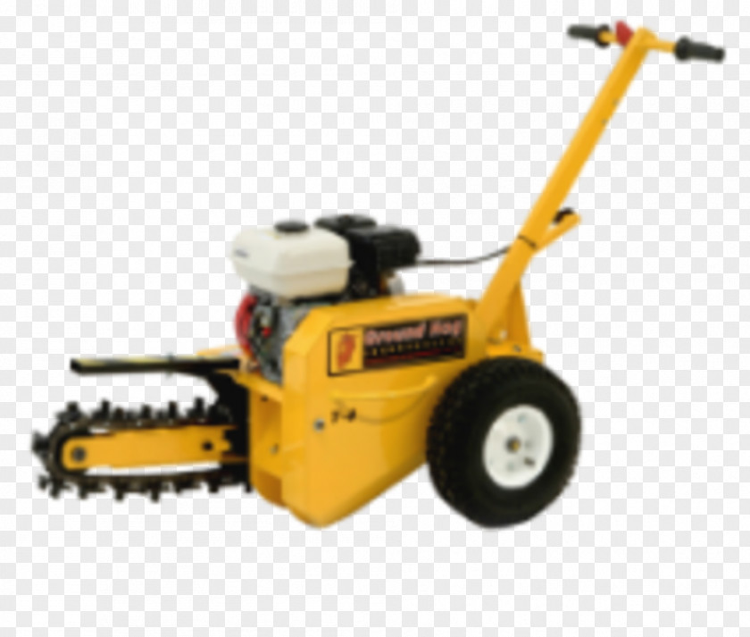 Towable Backhoe Trencher Heavy Machinery Excavator Irrigation PNG