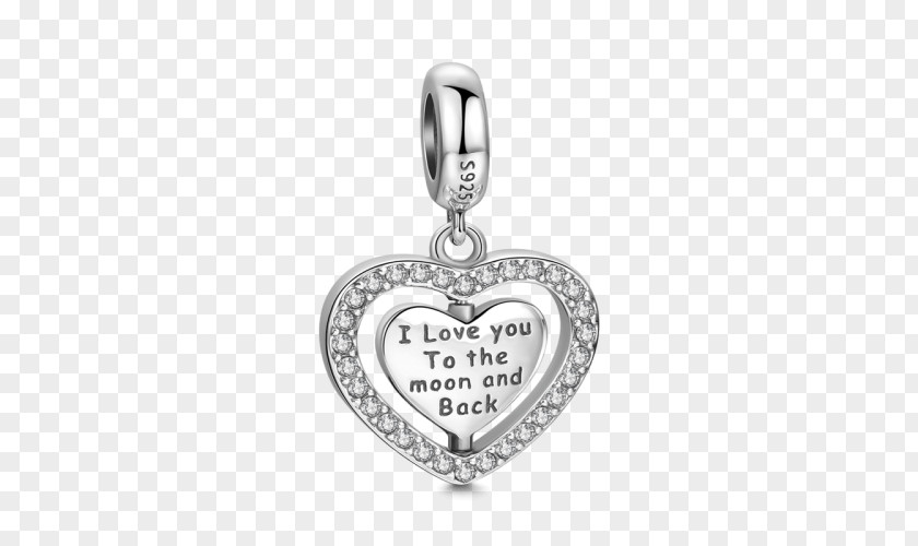 I Love You To The Moon And Back Charm Bracelet Silver Je T'aime à La Folie Body Jewellery PNG