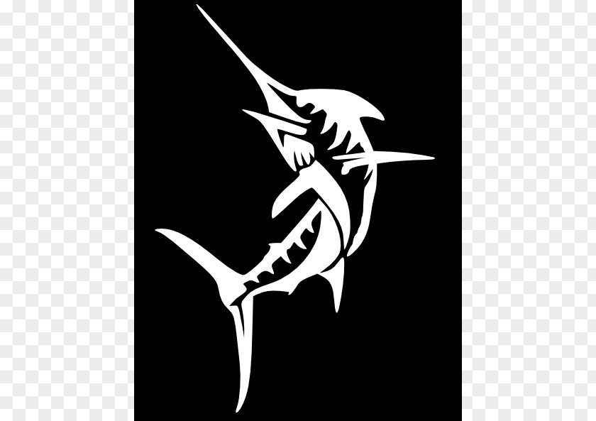 Marlin Cliparts Sailfish Black White Atlantic Blue Clip Art PNG