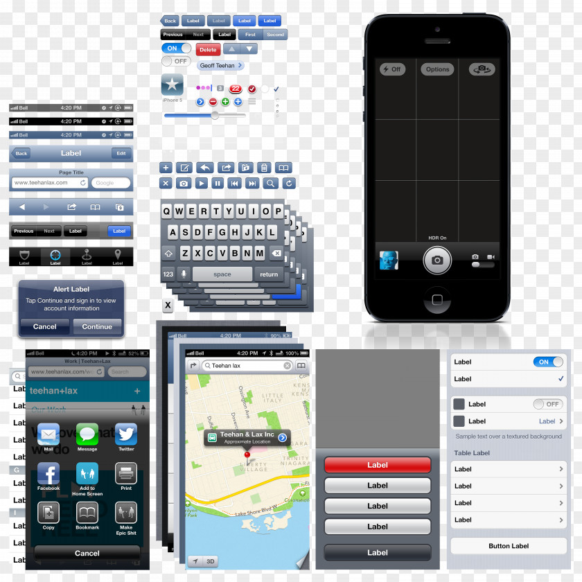 Mobile Phone Interface PNG