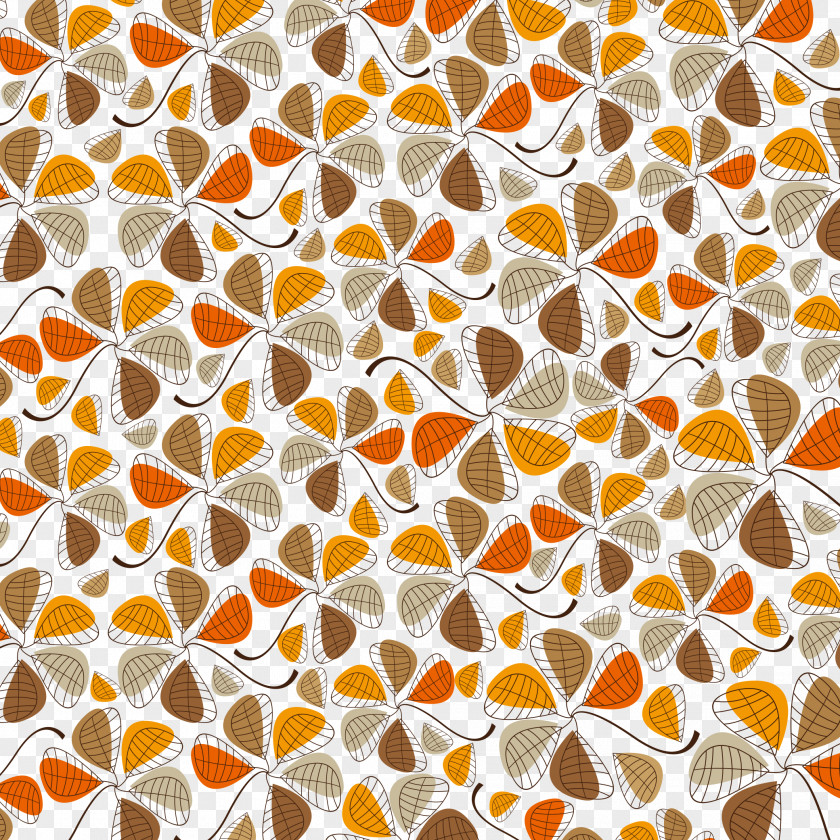 Autumn Decorative Painting Background Vector Pattern PNG