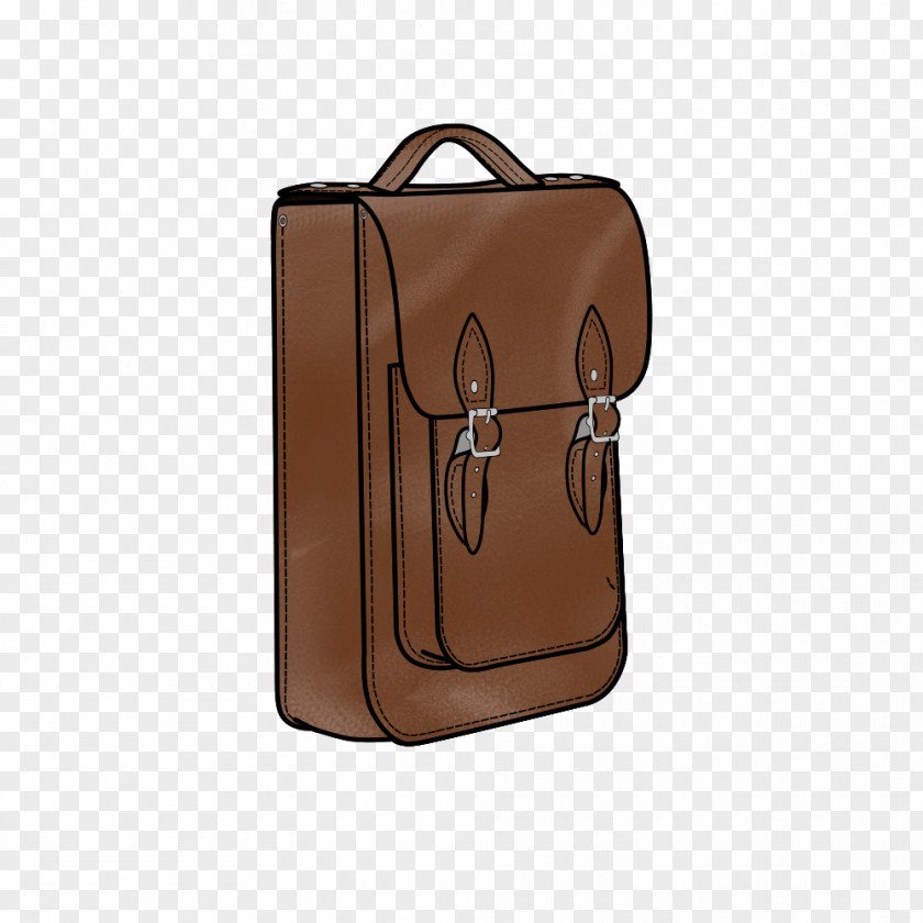 Bag Baggage Leather Satchel Backpack PNG