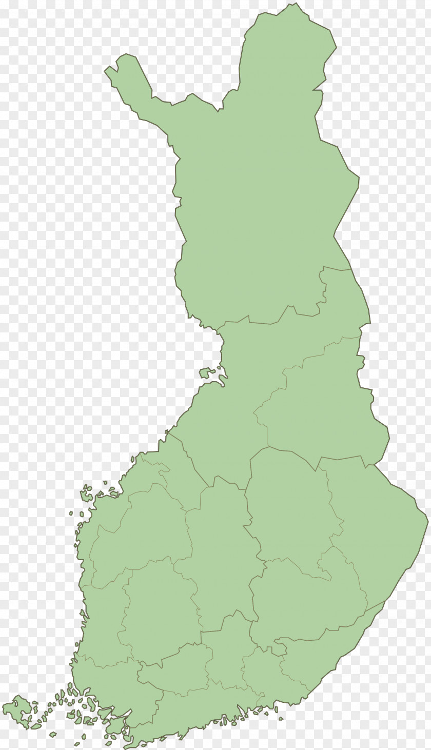 FINLAND Sub-regions Of Finland Map Clip Art PNG