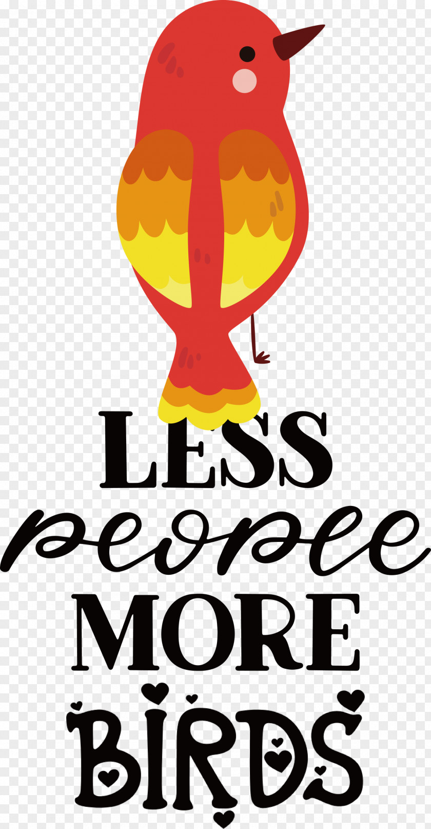 Less People More Birds PNG