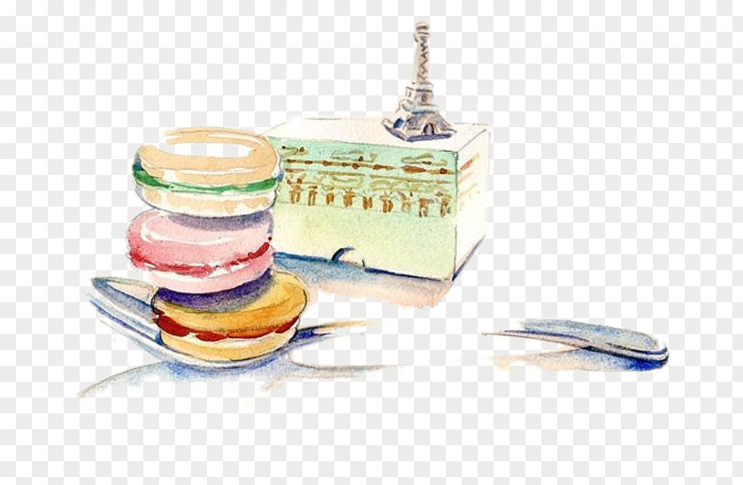 Macaron Picture Material On The Fork Breakfast Tart Dessert PNG