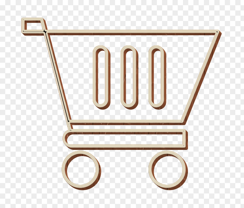 Metal Brass Bag Icon Cart Ecommerce PNG