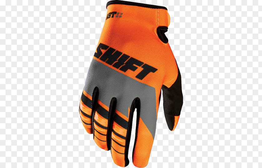 Motocross Glove Enduro Orange Fox Racing PNG
