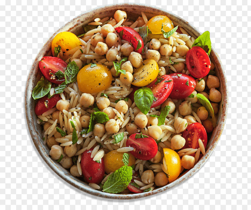 Salad Bean Pasta Vinaigrette Spinach Fruit PNG