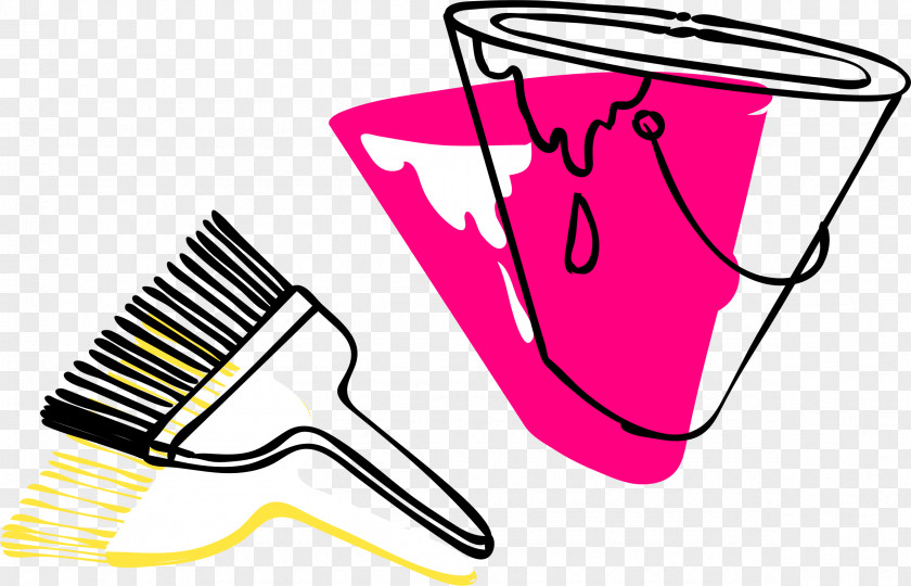 Bucket Paintbrush Painting Clip Art PNG