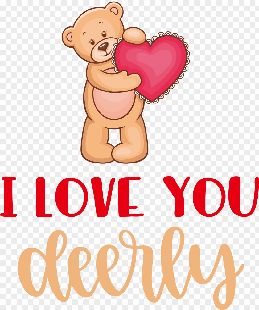 I Love You Deerly Valentines Day Quotes Message PNG