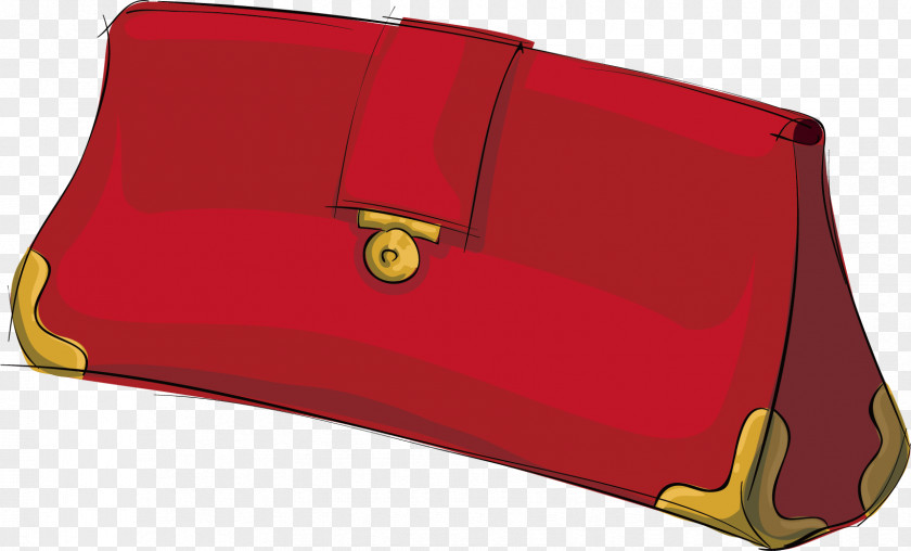 Vector Wallet Handbag Red Clip Art PNG