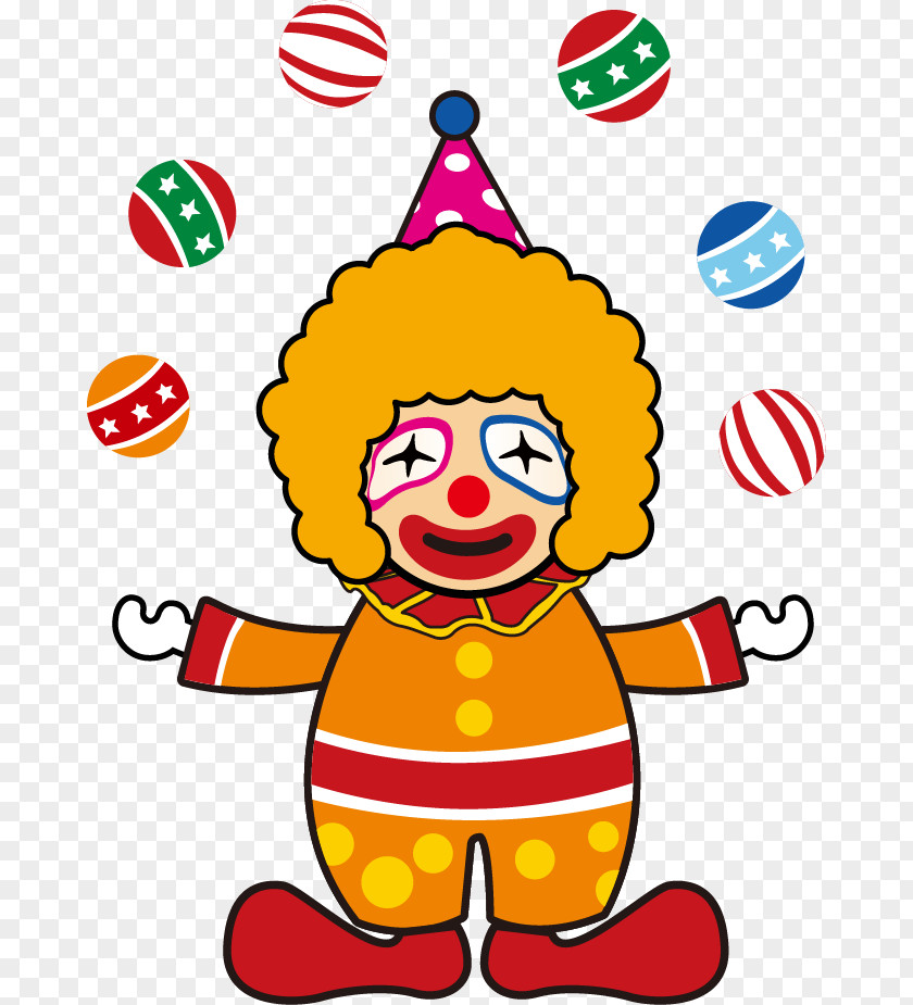 Cartoon Circus Clown Performance PNG