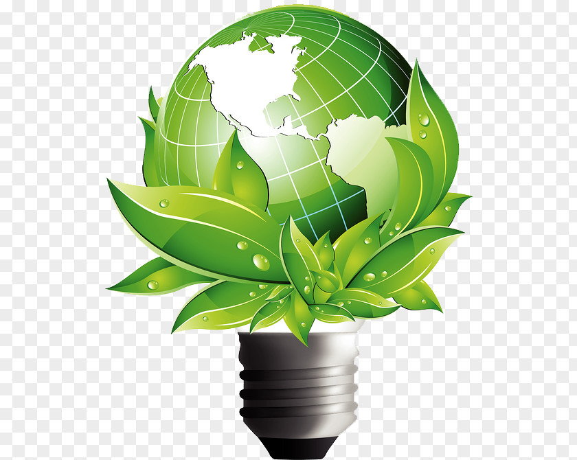 Green Light Bulb Globe World Energy Business PNG