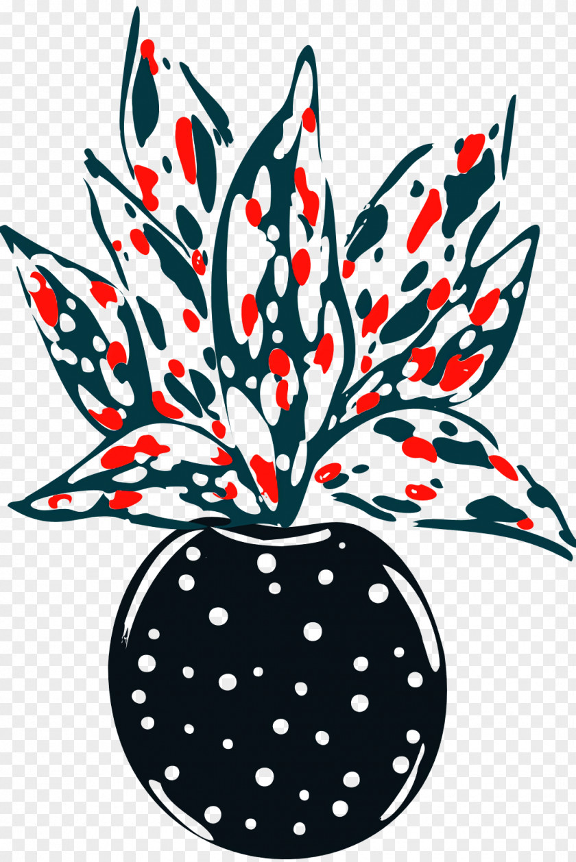 Flower Black And White Symmetry Tree Pattern PNG