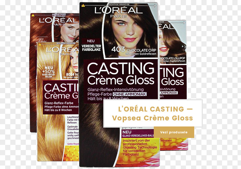 Hair Coloring LÓreal Human Color Long PNG