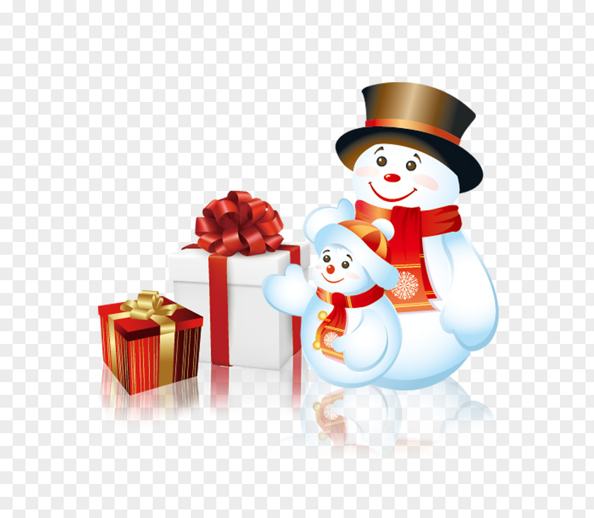 Two Snowmen And Gifts Picture Frame Snowman Christmas Card Stock Photography PNG