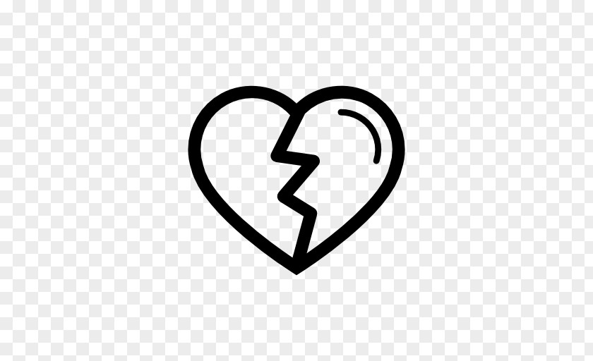 Broken Heart Symbol Icon Design PNG