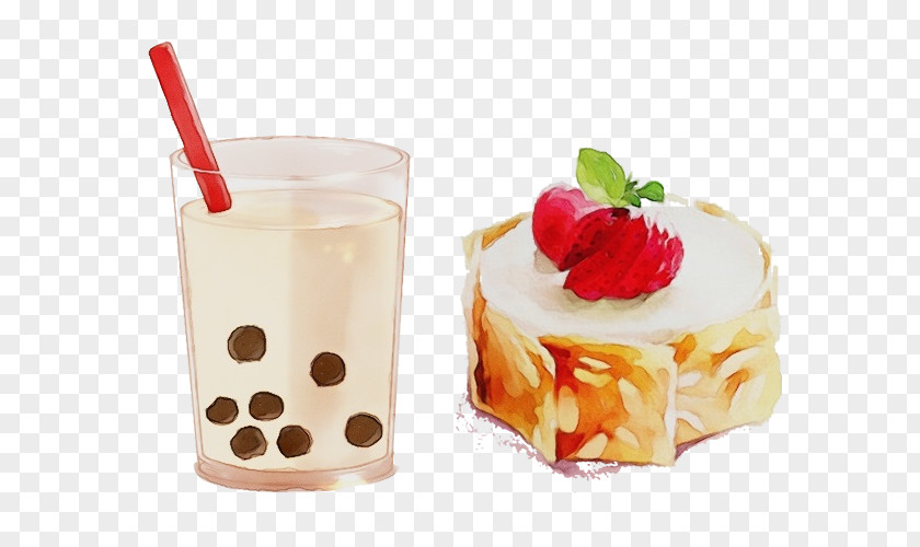 Cream Iced Coffee Milk Tea Background PNG