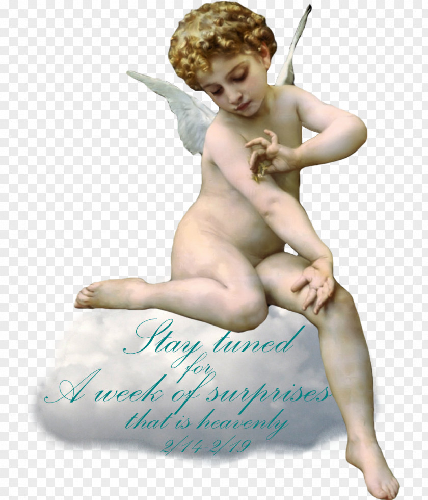 Cupid With Butterfly Fairies And Fusiliers Figurine Book PNG