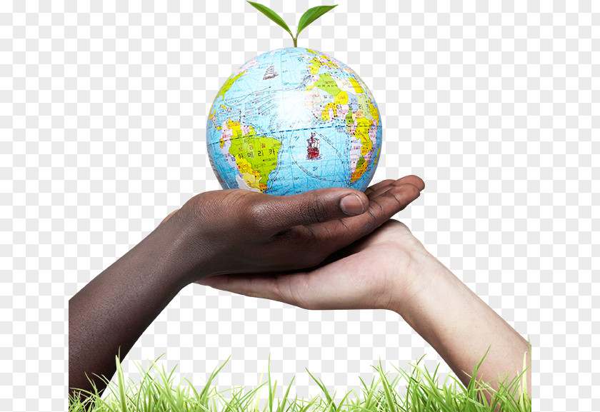 Hands Globe Environmental Protection Poster PNG