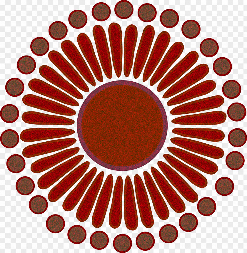 Red Tapestry Circle Background PNG