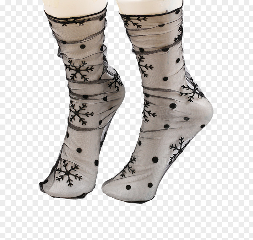 Snowflake Sock Shoe Clothing Lace PNG