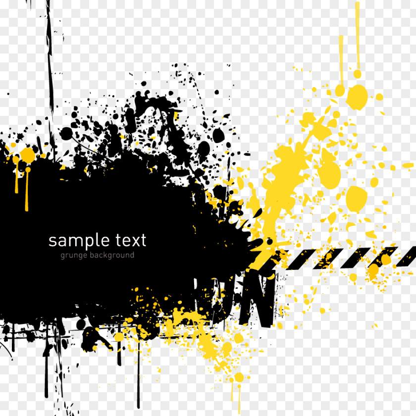 Vector Abstract Pattern Grunge Yellow PNG