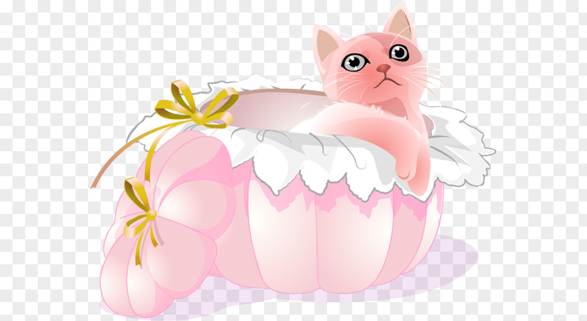 Creative Cartoon Cat Pink Kitten PNG