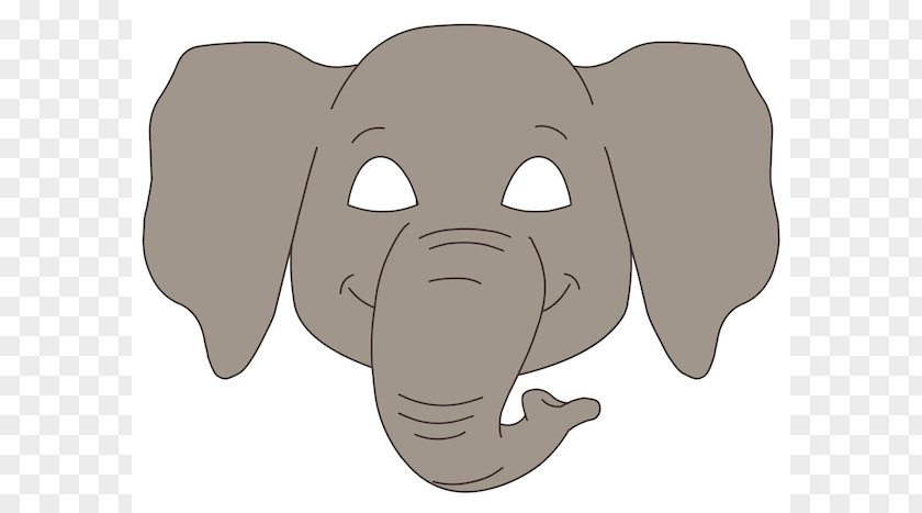 Elephant Face Cliparts African Paper Mask Clip Art PNG