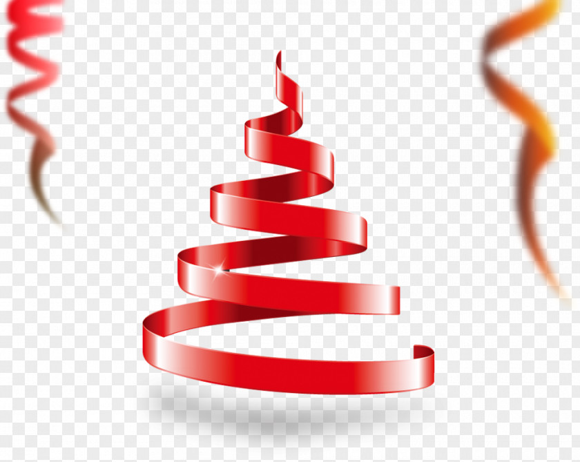 Red Ribbon Christmas Tree PNG
