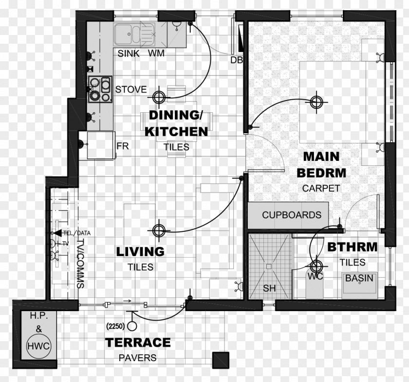 Zarina Floor Plan Bed PNG