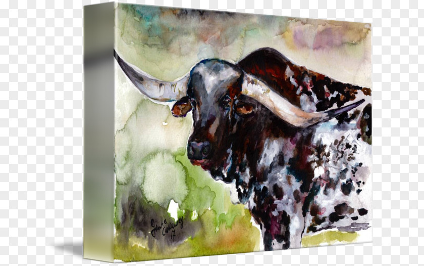 Bull Cattle Goat Horn Painting PNG