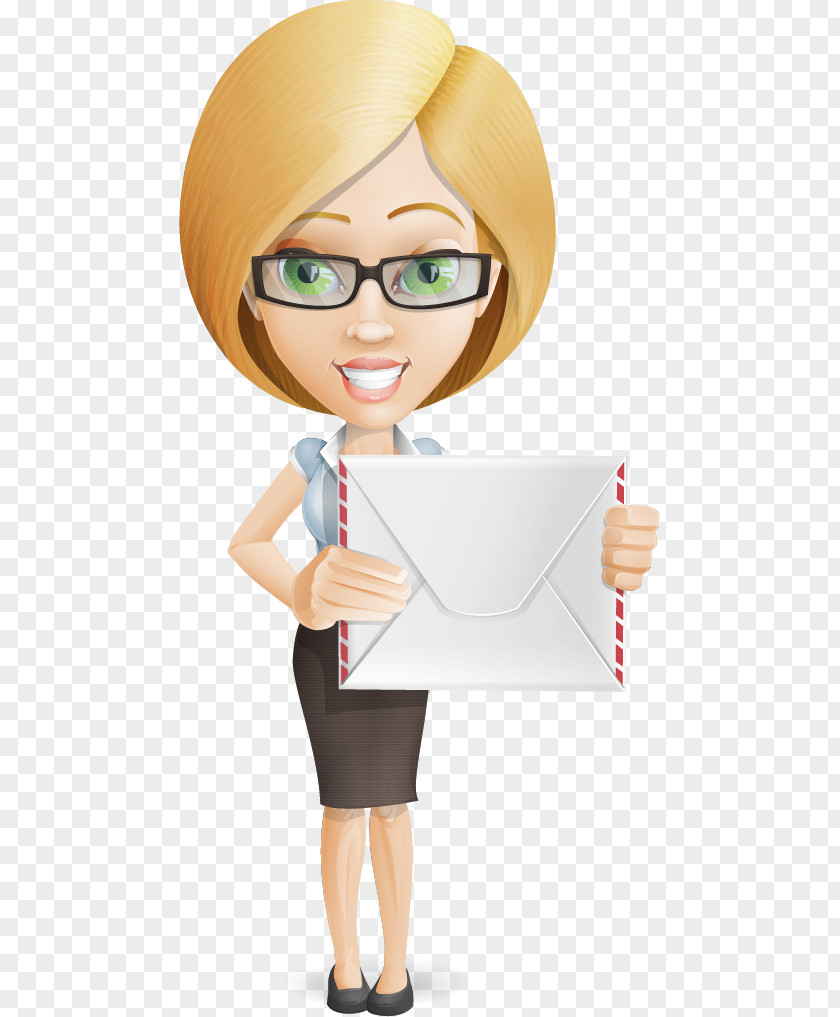Business Woman Cartoon Businessperson Management PNG
